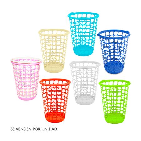 Cesto de Ropa Plástico Circular Reyplast Fresh Ideal para Dormitorios y Lavanderías