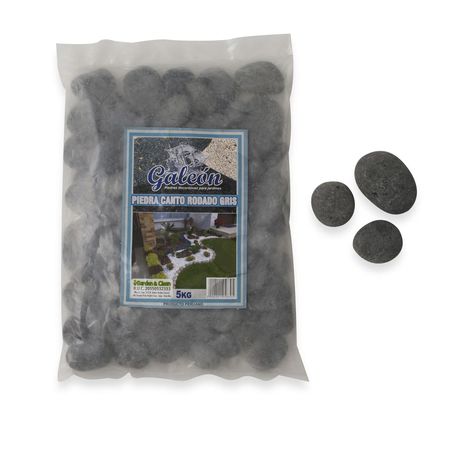 Piedra Canto Rodado Gris 5kg