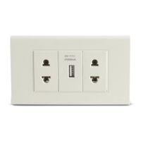 Tomacorriente Doble + USB Orange Classic