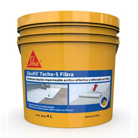 Impermeabilizante Sikafill Techo5 Fibra 4L Blanco