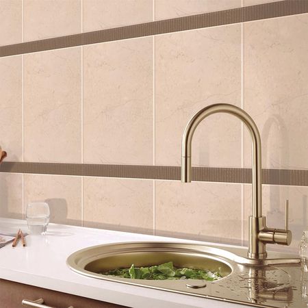 Listelo plumón vidrio vitre beige Kantu