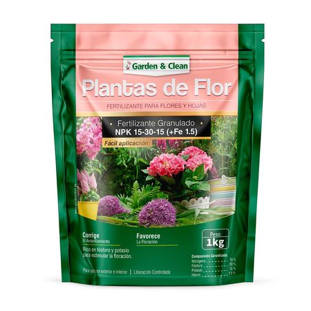 Nutri Plant hojas y flores granulado 1kg Garden Clean