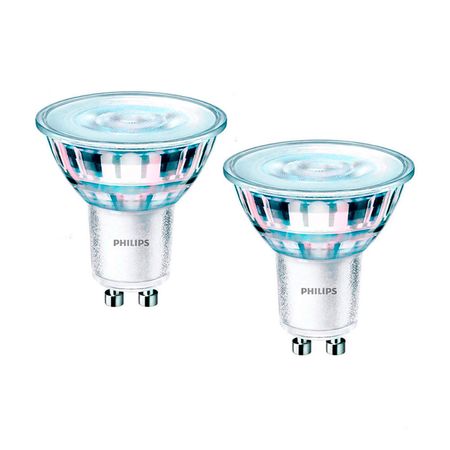 Pack x 2 Focos Led Dicroico Philips Gu10 4W Luz Fría