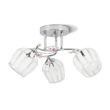 Lámpara Colgante Orange Azafrán 3 Luces E27 Cromo