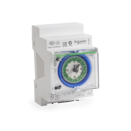 Timer Schneider Electric Modelo CCT15365 Blanco de Montaje Tipo Riel