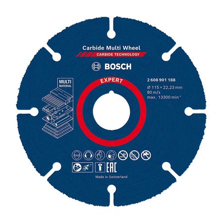 Disco de Corte Bosch Modelo 2 608 623 012 de Carburo para Madera 4.5' Negro