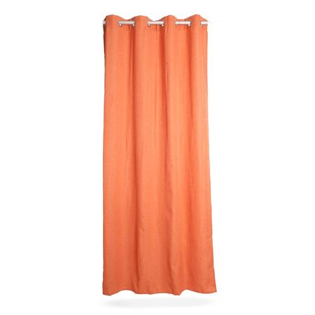 Cortina de Tela Poliéster Orange Ocre 140x250cm