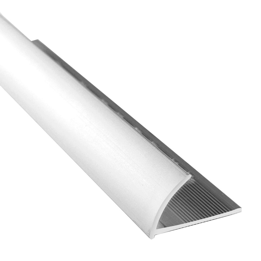 Listelo Decorativo Borde Curvo 12.5mm Aluminio Mate Kantu