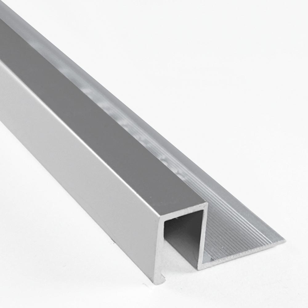 Listelo Decorativo Borde Cuadrado 12.5mm Aluminio Brillante Kantu