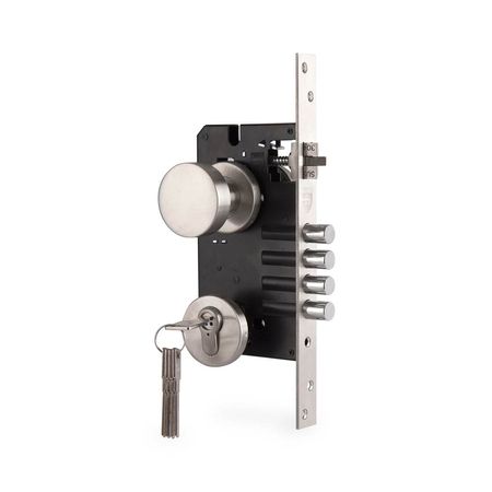 Cerradura de Embutir Forte Onda 3 Golpes Izquierda Acero Inoxidable