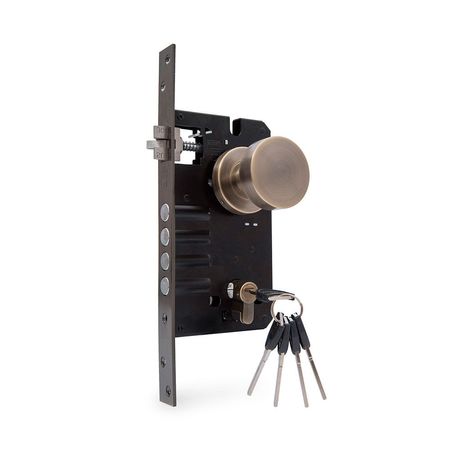 Cerradura de embutir Onda 3G Izquierda Bronce Antiguo Forte