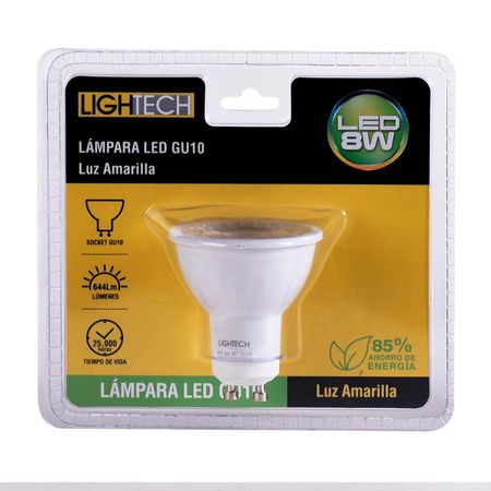 Dicroico LED Lightech GU10 8W Luz Cálida