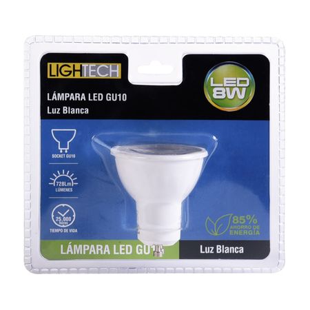 Dicroico LED Lightech GU10 8W Luz Fría