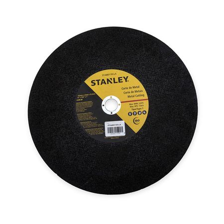 Disco de Corte Abrasivo Stanley 14'' Modelo 3/32 x1 Negro Uso Profesional/Industrial