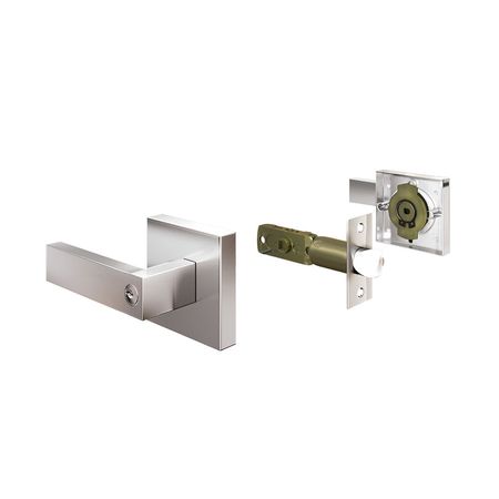 Manija Cuadrada Forte Acero Brillante para Puerta Dormitorio