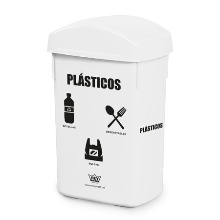 Papelera rectangular 27.8 litros Plástico Reyplast