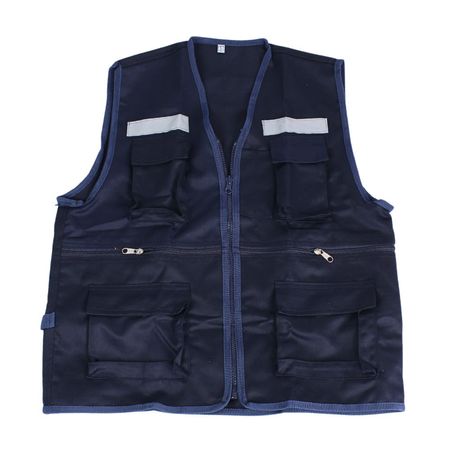 Chaleco Werken Económico Azul Talla M de Drill con Cinta Reflectiva