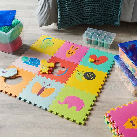 Piso Microporoso Orange Modelo Animales 9 Piezas