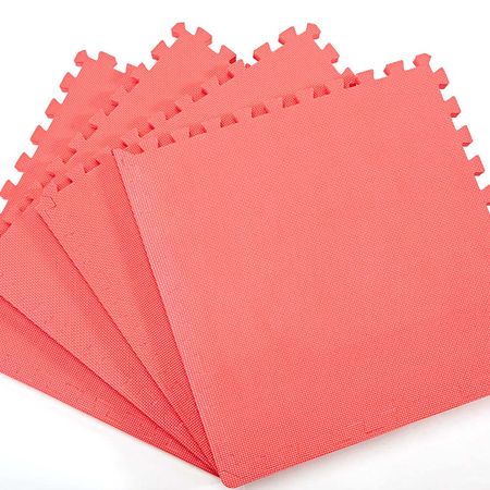 Piso Microporoso Orange 4 Piezas Rojo Antideslizante