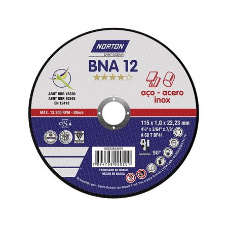 Disco de corte Inox.BNA12 4 1/2