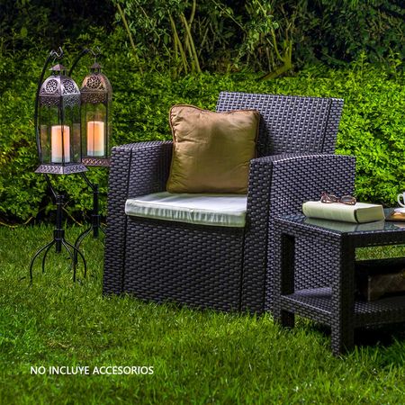 Sillón Terraza Tavarua Ratán Marrón Reyplast