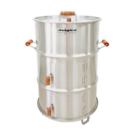 Cilindro Parrillero de Acero Inoxidable Mágico Grande