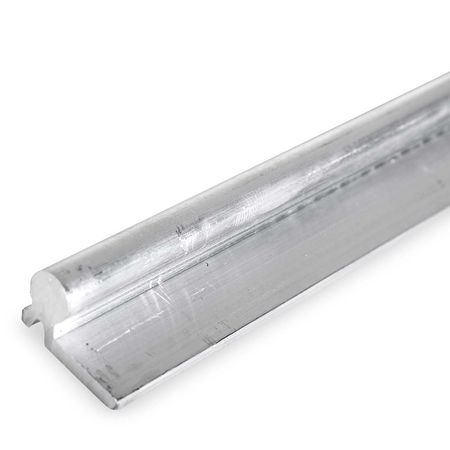 Riel de Aluminio Ducasse Modelo D 52 2mt Plata para Sistema Corredizo