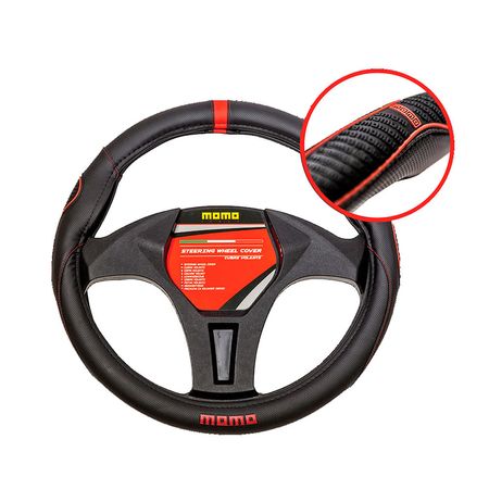 Cobertor de Volante MOMO Modelo SWCO14BR Negro/Rojo