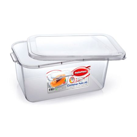 Caja Plástica Container Transparente 19L Polinplast