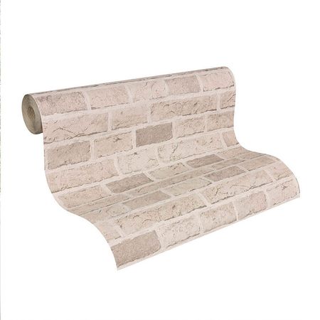 Papel Decorativo Decopapel Modelo Ladrillos Beige 53x10.05 metros