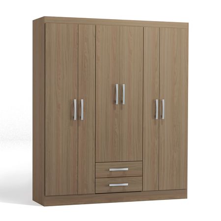 Ropero Cali 6 Puertas 2 Cajones 2 Repisas MDP Nature Orange