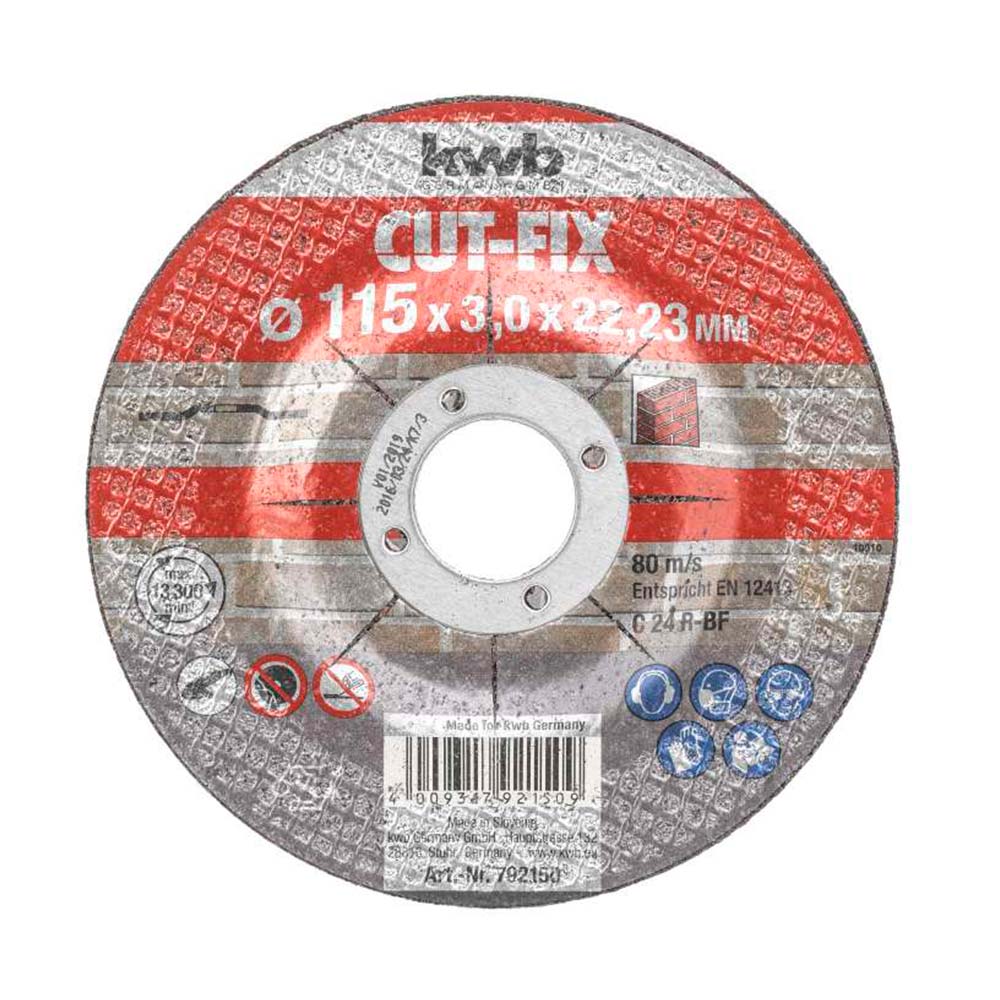 Disco corte CUT-FIX, Ladrillo 115x3x22mm KWB