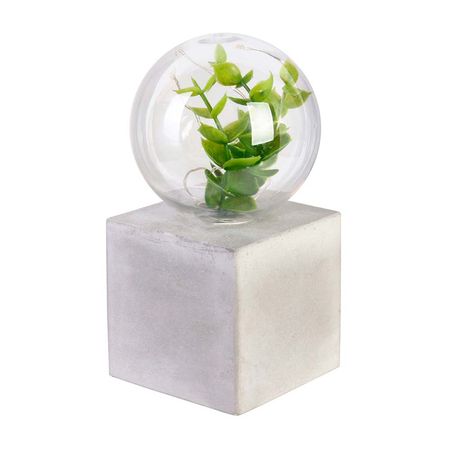 Lámpara de Mesa LED Cemento Trendy Begonia Gris 7.2x15cm