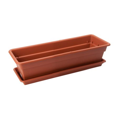 Maceta Durakotta PVC Terracota Rectangular #18 Reyplast