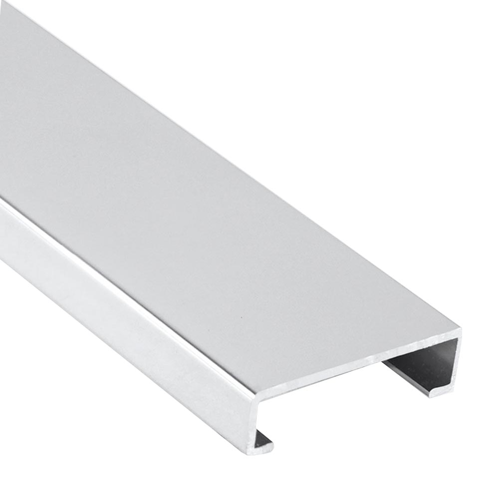 Listelo de Aluminio Kantu Decor Recto Brillante Plata 30mm x 40 m