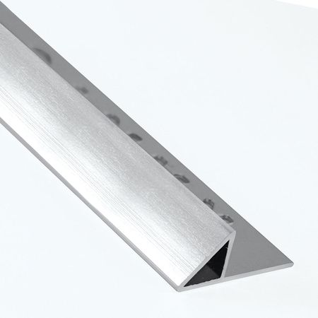 Borde diagonal 10mm Aluminio Brillante 240cm Kantu
