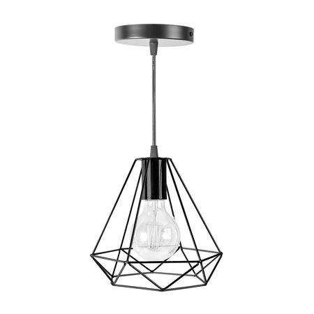 Lámpara Colgante Hierro Prisma Negro Regulable Ciametsa