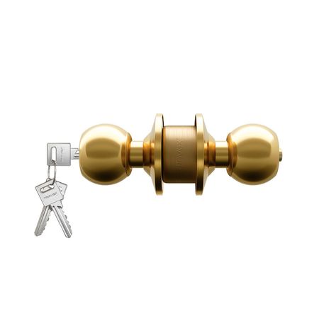 Cerradura Travex para dormitorio Bronce Pulido