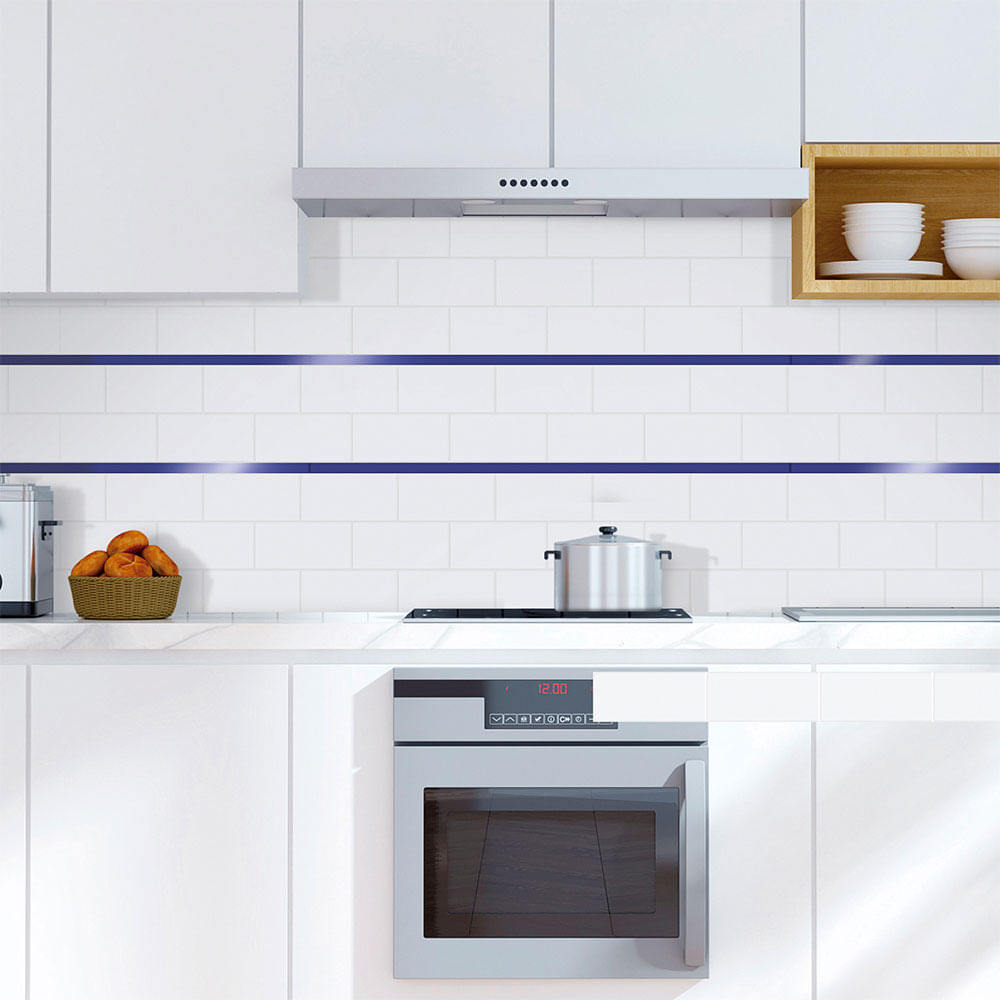 Plumón Vidrio Espejo Azul 60x2cm Kantu