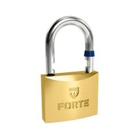 Candado con llave Forte F 70 Aluminizado de Acero Cromado 70mm
