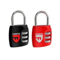 Candado con combinación de Acero Cromado Forte FA.30 30mm Rojo