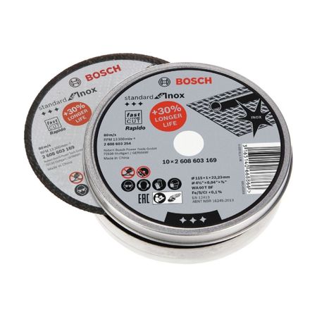 Disco de Corte Bosch Standard for inoxidable 115x1,0mm