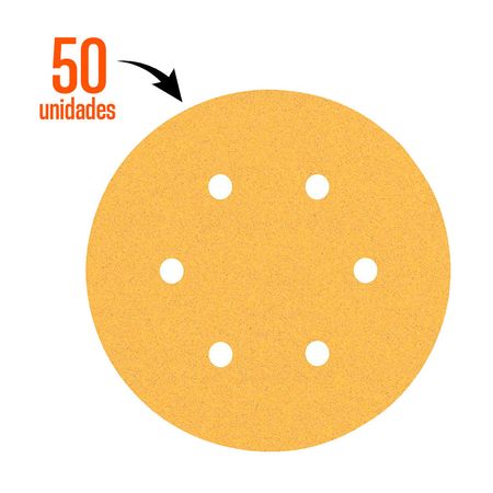 Disco de lija para madera 150mm Grano 100 x50 unidades Bosch
