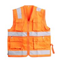 Chaleco Multibolsillo Werken Modelo Multibolsillo Drill Reflectivo Naranja Talla S