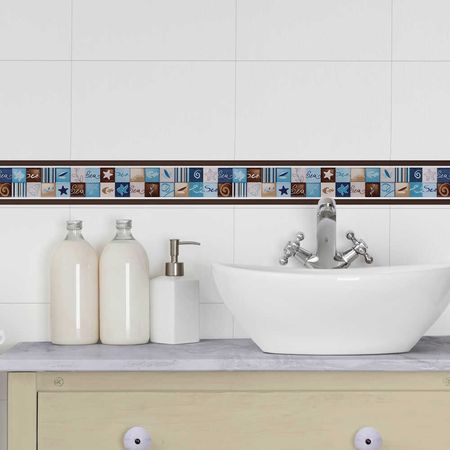 Listelo Cerámico Mediterráneo Azul Kantu