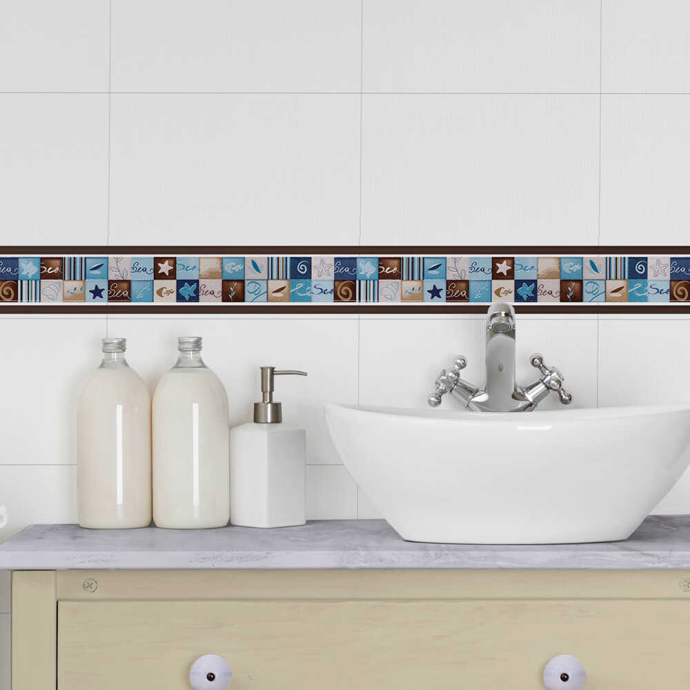 Listelo Cerámico Mediterráneo Azul Kantu