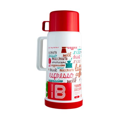 Termo Basa Design 1 litro Libre de BPA Rojo