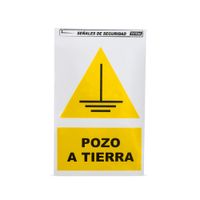 Señal de Seguridad Informativa Papel Amarillo Pozo a Tierra