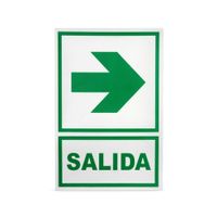Señal de Salida Derecha Fotoluminiscente 20x30cm