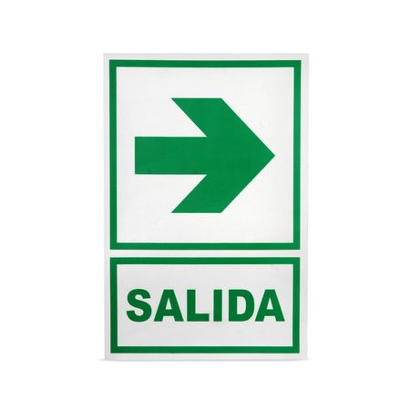 Señal de Salida Derecha Fotoluminiscente 20x30cm